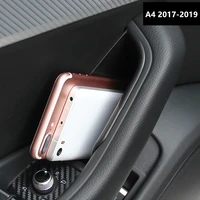 car styling door armrest box storage frame cover for audi a4 b9 2017 2019 lhd interior molding auto accessories