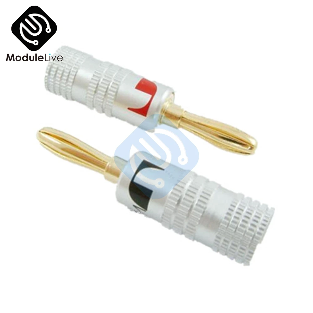 Позолоченный аудиоразъем 24K для динамика НАКАМИЧИ Банановый штекер из чистой