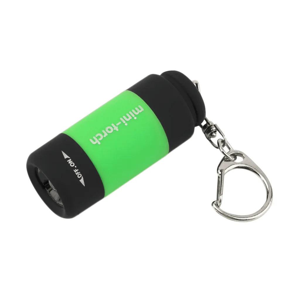 

LED Mini Flashlight Key Chain Portable Torch Outdoors Waterproof Built-in Battery USB Rechargeable Hiking Camping Flashlights