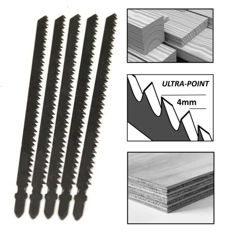 

Set Saw Blades Industrial Tools Equipment Jigsaw 6Pcs Fast Cutting Plastic