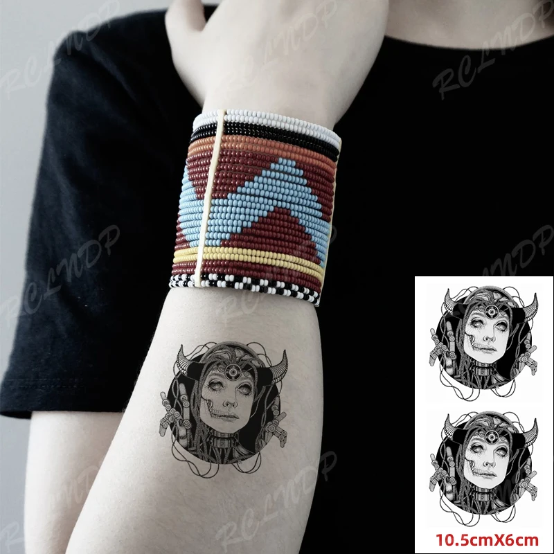 

Waterproof Temporary Tattoo Sticker Scar Mechanical Girl Flash Tatoo Fake Tatto Neck Arm Hand Back Leg Art for Women Men