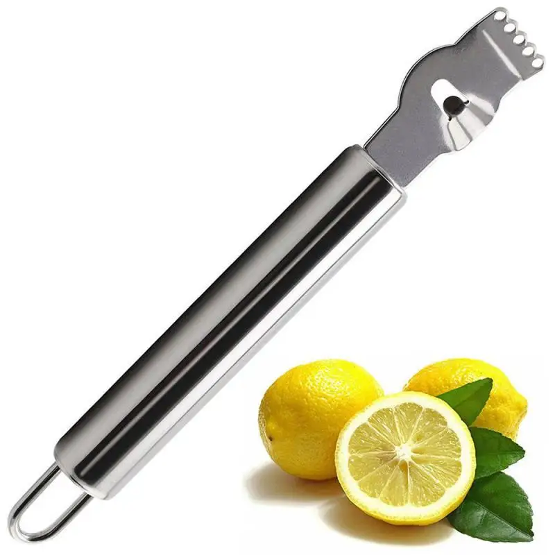 

1Pc Stainless Steel Fruit Peelers Lemon Orange Zester Citrus Grater Stainless Steel Grips Lime Zest Peeling Tool Knife kitchen