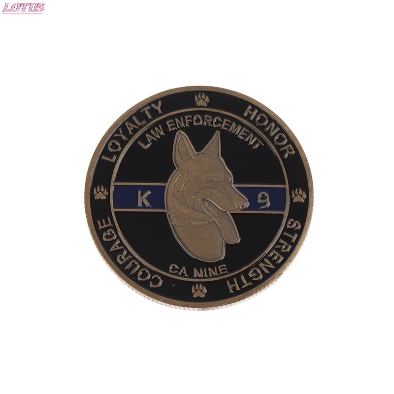 

1Pc 4cm Police Dog Guardians Law Enforcement Protector Commemorative Challenge Coin Gift