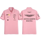 F1 рубашка-поло 2021 Aston Martin Футболка Поло для команды гонщиков Джерси Aston Martin рубашка-поло модный мотокостюм для мотогонок спортивная рубашка