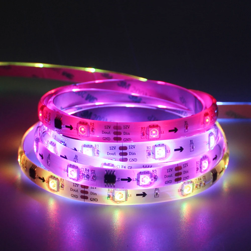 DC12-24V 5m SM5050-30/60leds/m WS2811 SP106E + Power Supply RF Wireless Symphony Controller LED Light Strip Set | Лампы и освещение