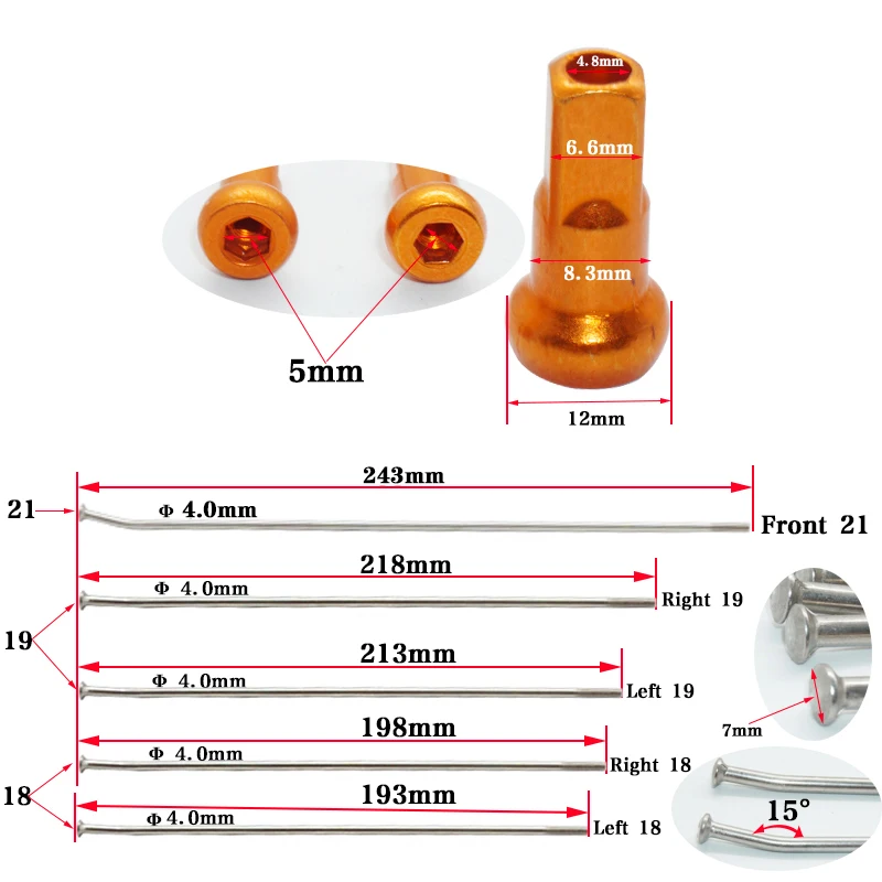 Мотоцикл проволочные спицы автомобильных дисков крепления 18 19 21 применить к ДЛЯ