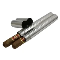 stainless steel cigar tube storage case portable tobacco cigarettes holder portable cigar accessories
