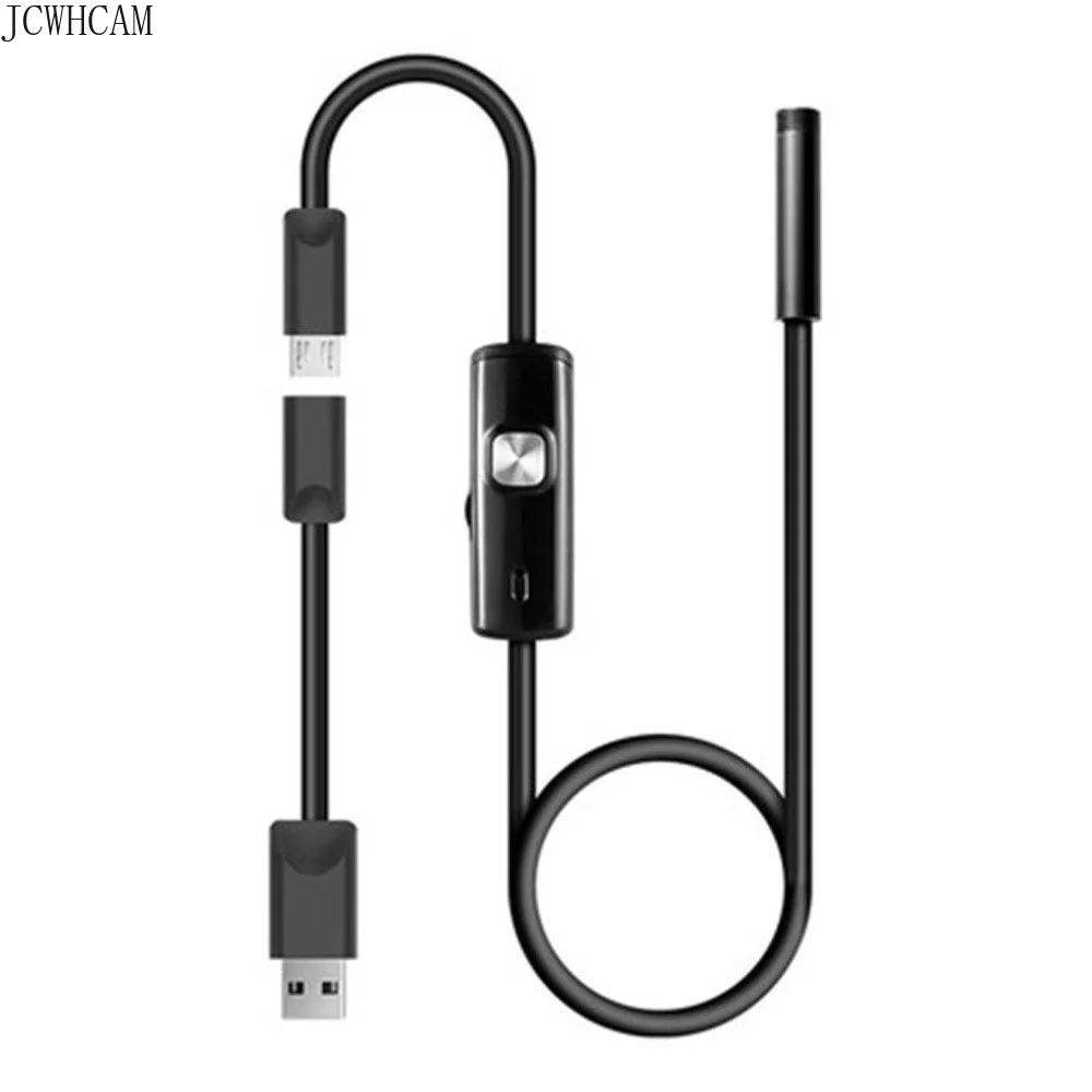 Водонепроницаемая камера-эндоскоп IP67 1 м 2 5 10 Полужесткий usb-эндоскоп с 6