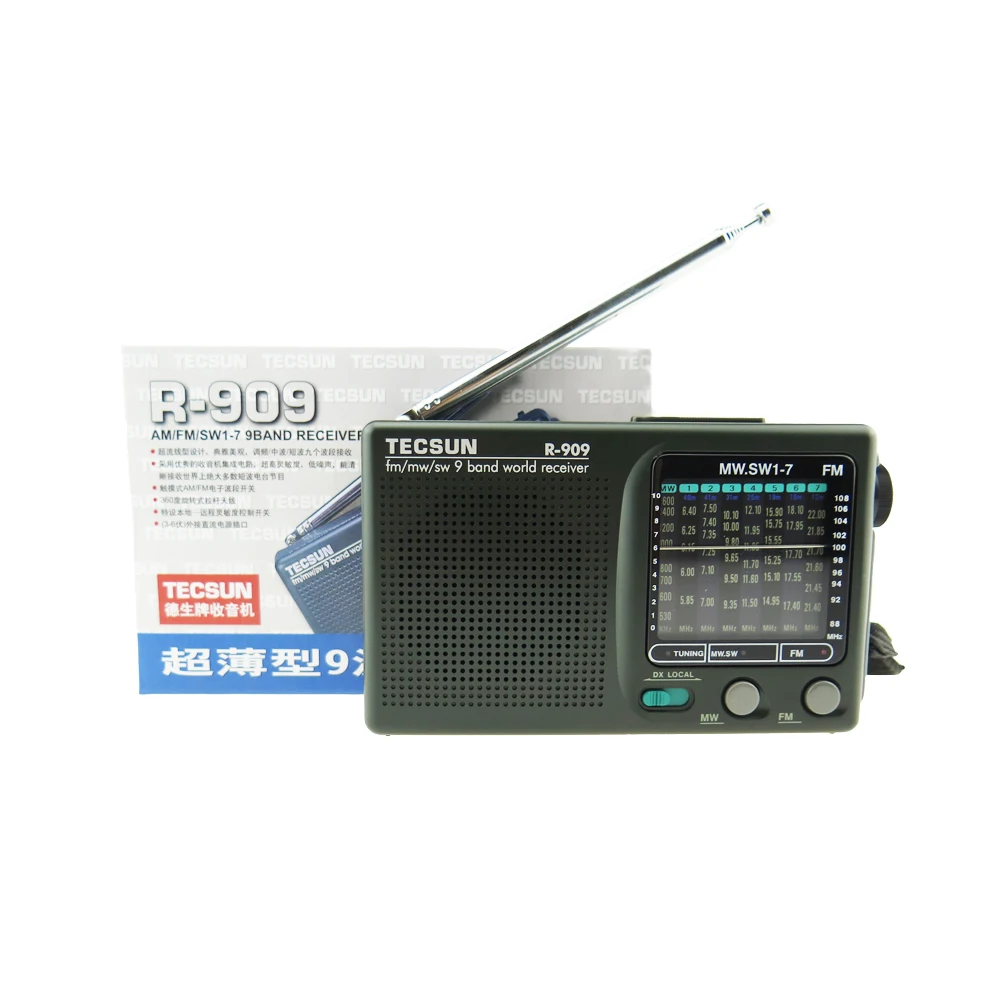 Радиоприемник TECSUN R-909 AM/FM/SW диапазон 1-7 диапазонов 9 Портативный радиоприемник FM: 87