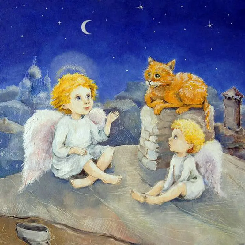 

Алмазная живопись 5D "сделай сам", ангел, малыш, Кот AB, круглый квадрат, новая картина из смолы, икона, ручная работа, патч, вышивка