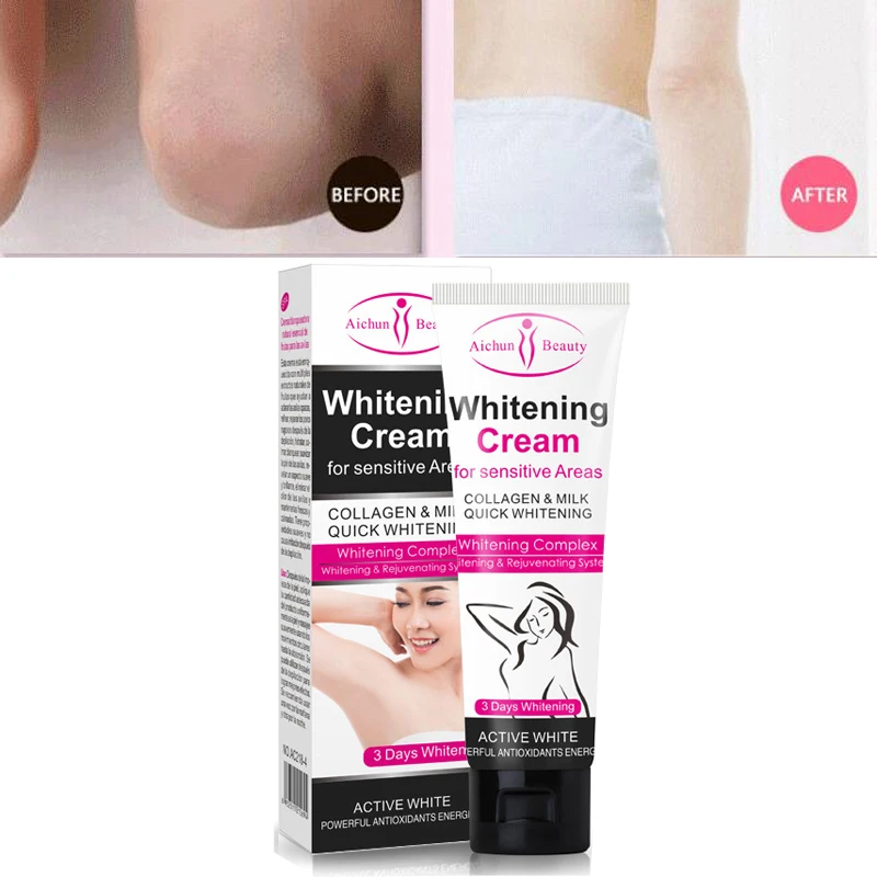 

Armpit Whitening Cream Skin Lightening Bleaching Cream Underarm Dark Skin Legs Knees Whitening Intimate Body Lotion