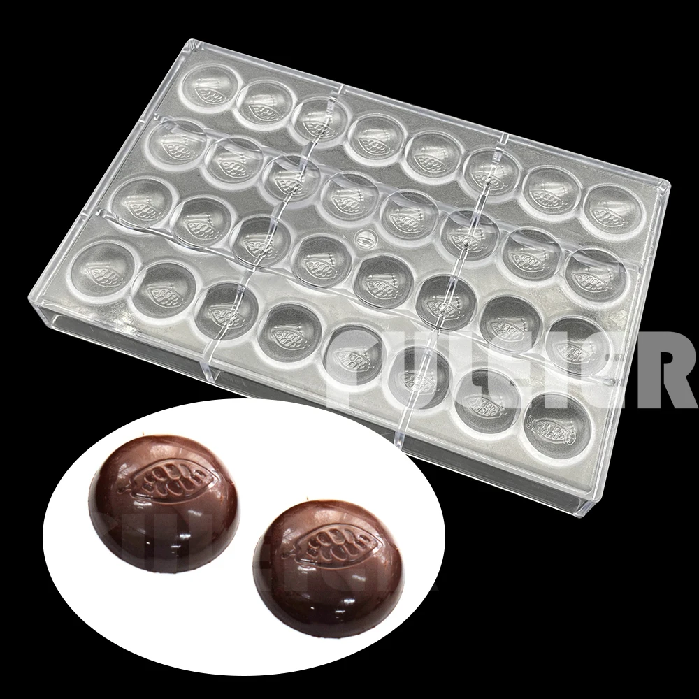 

32 Hole Round Baking Mold Polycarbonate Chocolate Mold Confectionery Tool Kitchen Pastry Bakeware Baking Maker Candy Mould