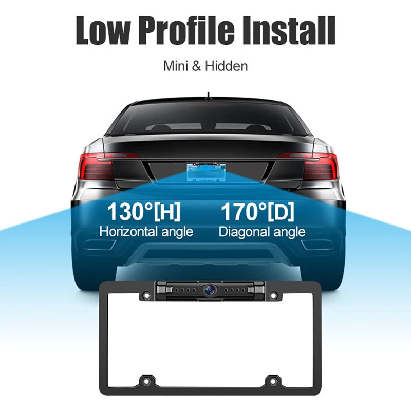 170 градусов Автомобильный номерной знак резервная камера WiFi беспроводная