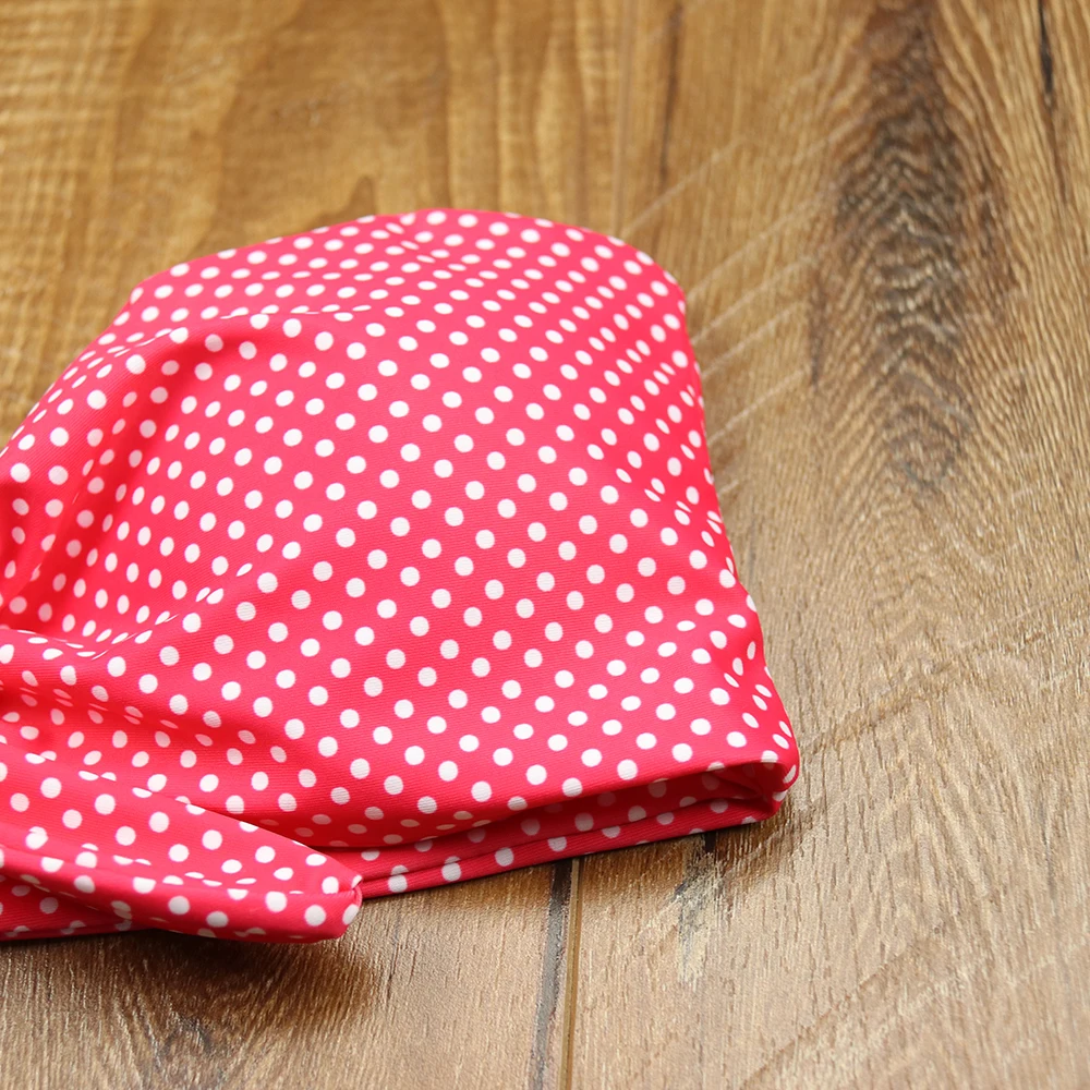 Купальник женский в горошек комплект бикини с чашками пуш-ап открытыми плечами