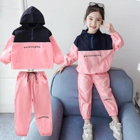 girls autumn clothing set 2021 new children hooded clothing sports suit girls clothes set spring kids tracksuit 4 6 8 10 12 year