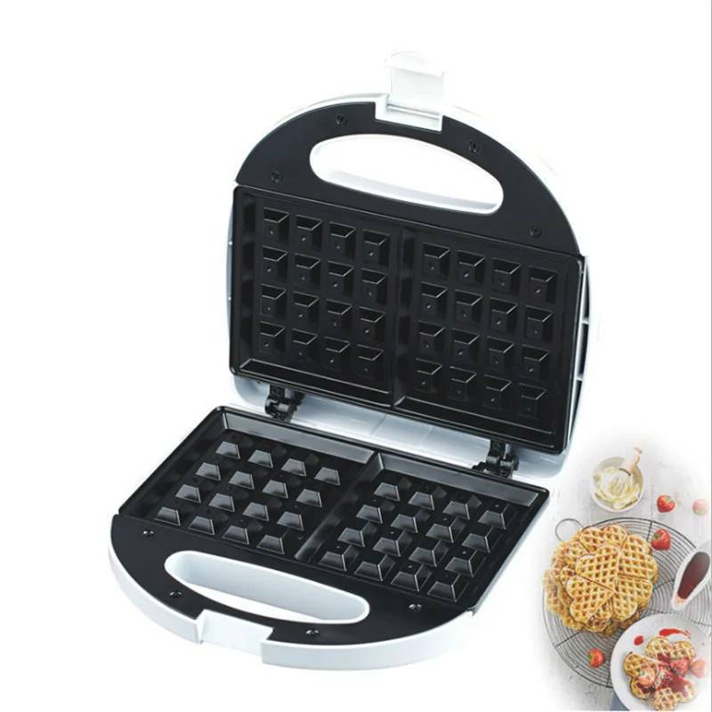 

220V Portable Household Electric Waffle Maker Mini Non-stick Waffle Breakfast Toaster Multifunctional Muffin Waffle Baking Pan