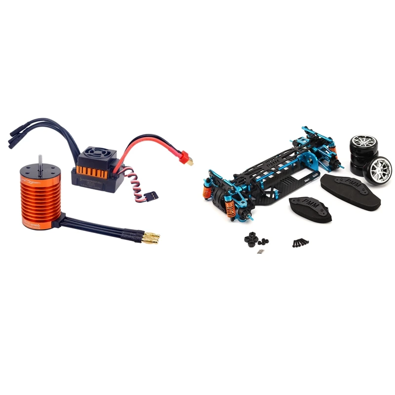 

Shaft Drive 1/10 4Wd Touring Car Frame Kit With Waterproof F540 4370KV Brushless Motor With 60A ESC Combo Set