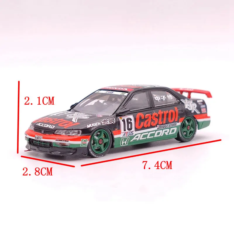 INNO 1:64 H ~ da ACCORD #16 Castrol Mugen JTCC 1996 литые модели игрушек автомобиль Ограниченная