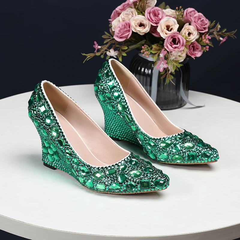 BaoYaFang/свадебные туфли с острым носком на высоком каблуке Туфли-лодочки для