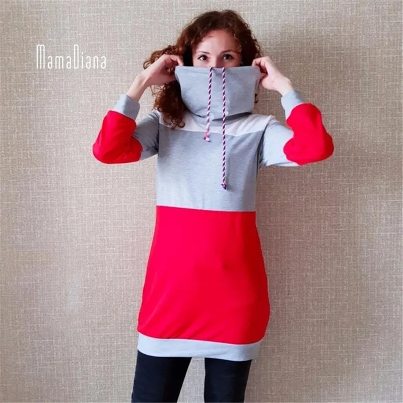 VITIANA 2017 осеннее Повседневное платье свитшот женское с длинным рукавом черный