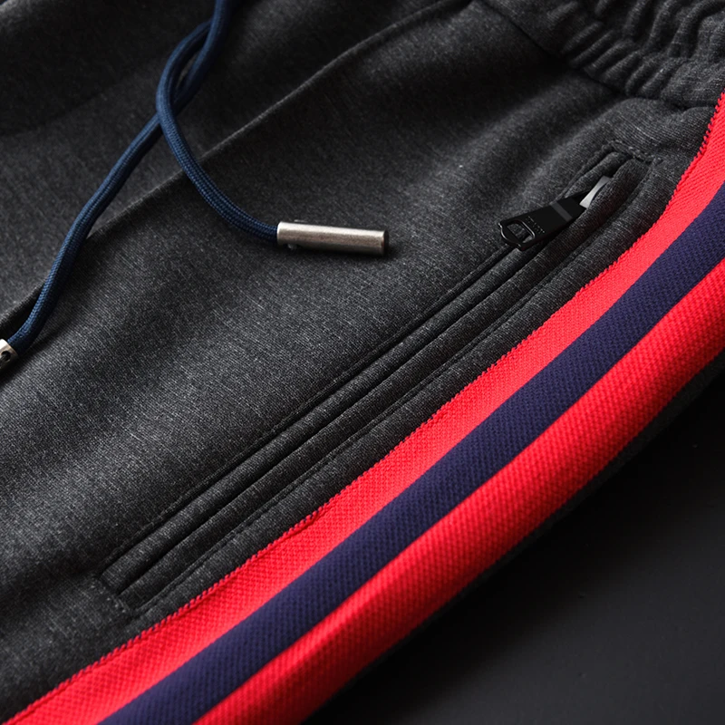 Брюки мужские композитные роскошные спортивные толстые брюки контрастных