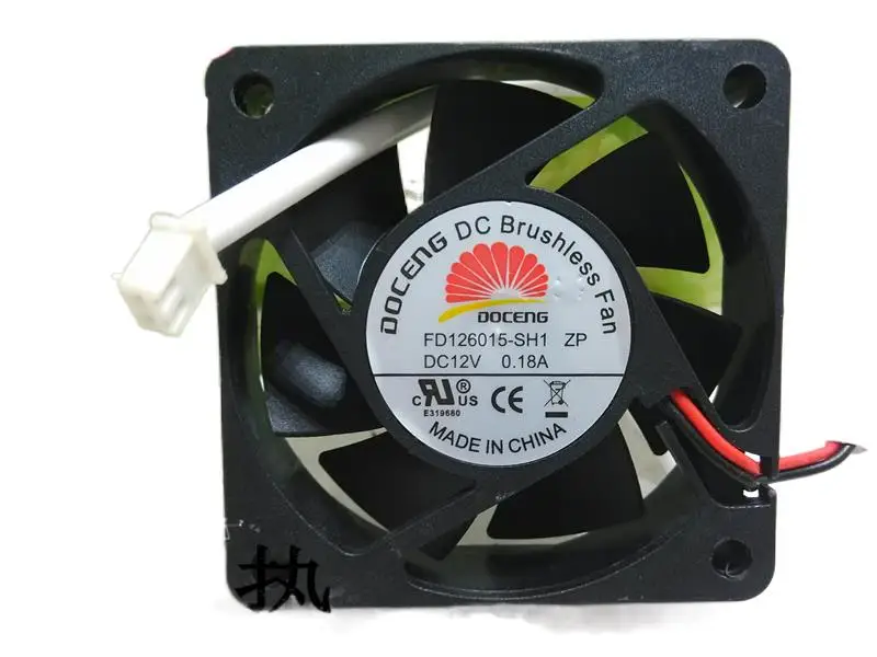 DOCENG 6 см 6015 Φ ZP DC12V 0.18A60*60*15 мм DC бесщеточный вентилятор