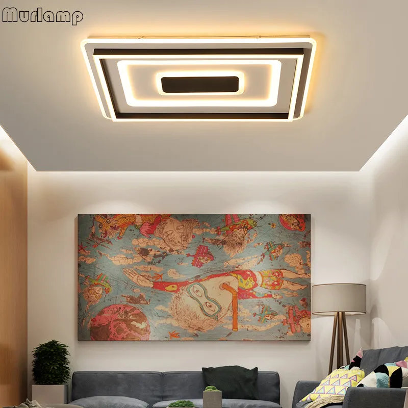 Современный минималистичный квадратный круглый светодиодный потолочный