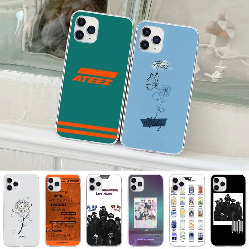 

ATEEZ Clear Phone Case For IPhone 13 Mini 12 11 Pro Max Xs X Xr 7 8 Plus Se 2020 Transparent Coque