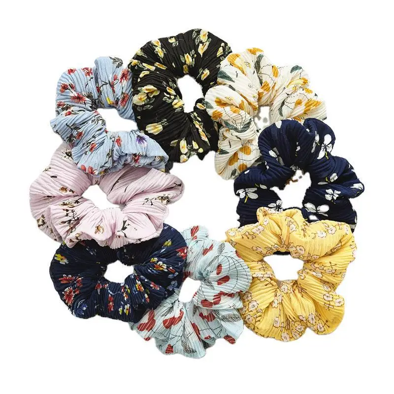 

crumpled large intestine circle women's versatile pan hair ball head cloth circle manufacturer hair circle wholesale
