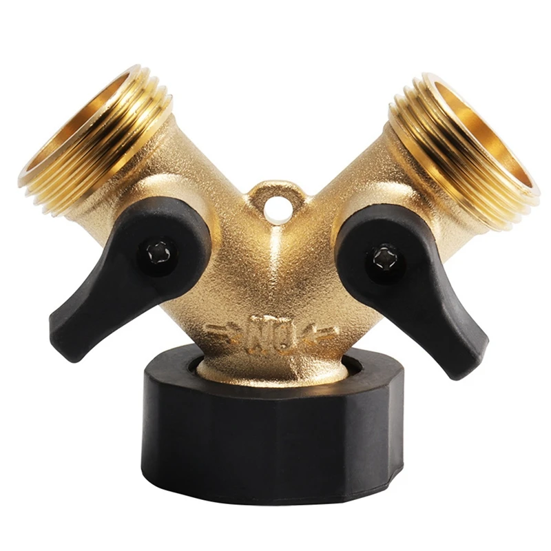 

Соединительная Y-образная водопроводная труба для домашнего сада, садоводства, латунный двухступенчатый шунт, быстрое орошение, разделител...