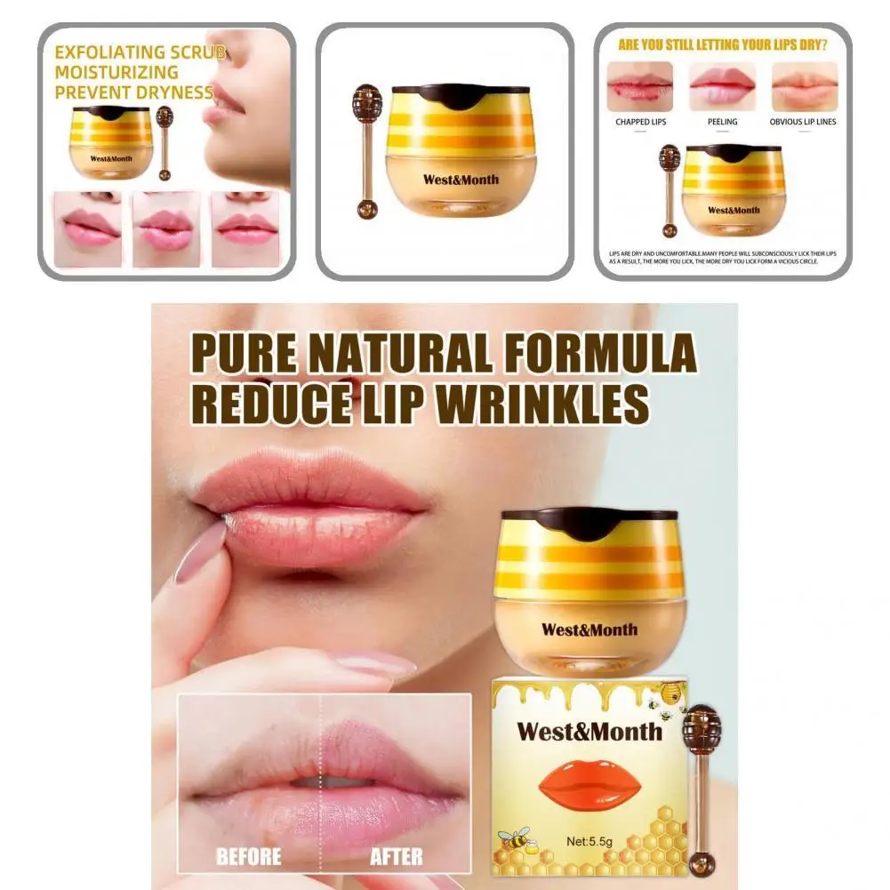 5 г функциональный увлажняющий бальзам для губ с Пчелкой медовый горшок