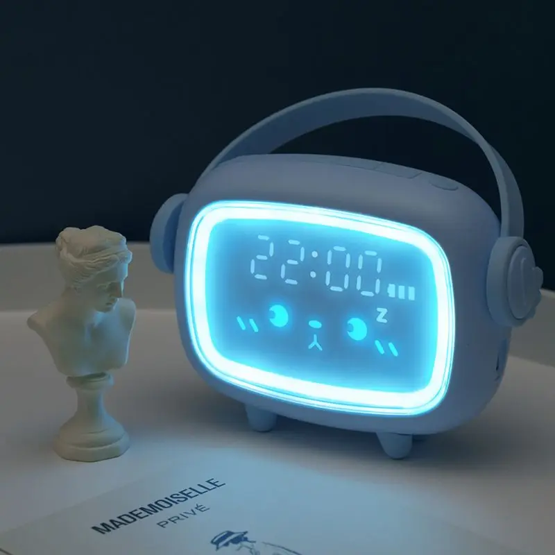 Kids Cute Digital Alarm Clock with Night Light Table Wake Up Clocks Home Decoration Christmas Birthday Gifts | Дом и сад