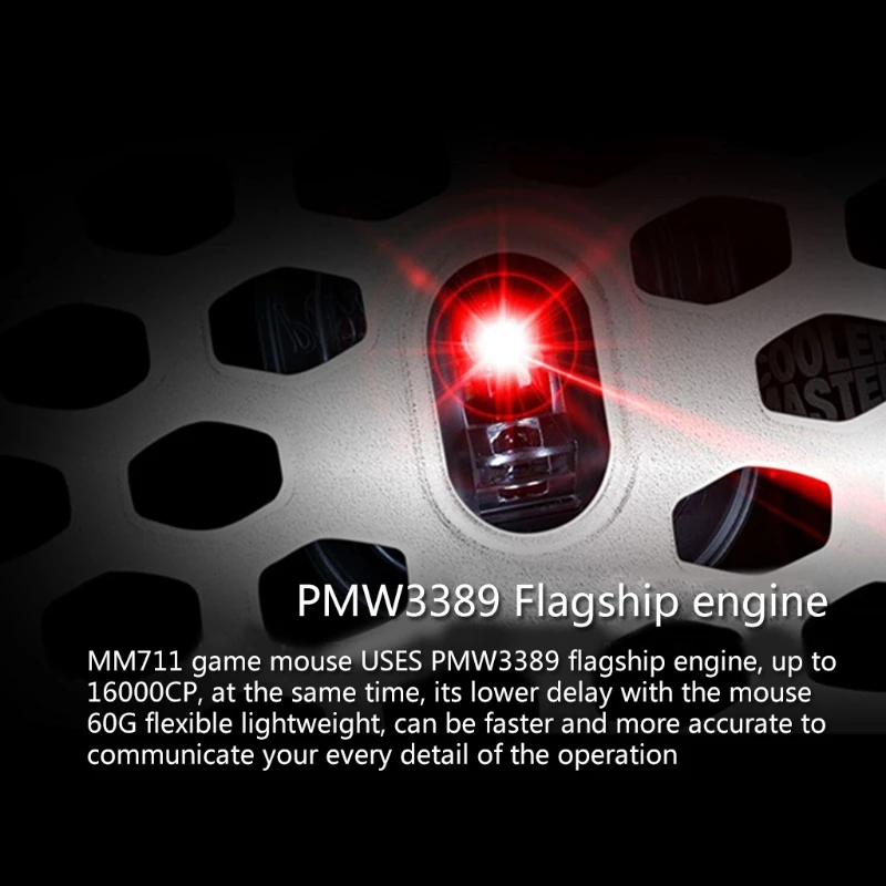 Игровая мышь с сотовым корпусом MM711 16000 DPI Pixart PMW 3389 оптический сенсор цветная