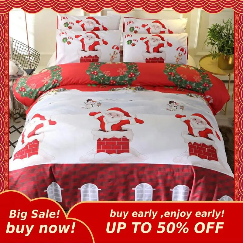 3D рождественские украшения одеяло постельные принадлежности 4 шт. простыни для
