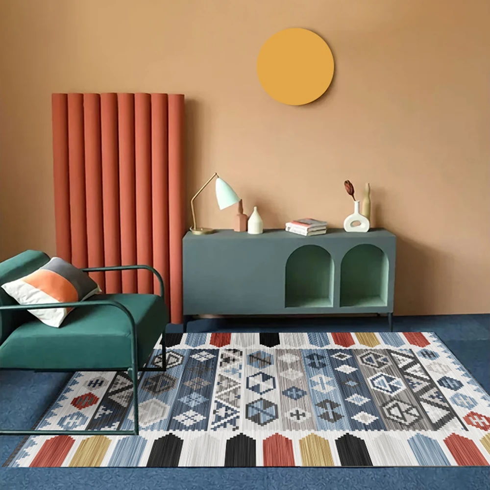 

Retro Persia Carpet Non-Slip Study Room Floor Area Bedroom Rugs Absorb Bohemia Vintage Tapetes De Sala Alfombras Home Decor