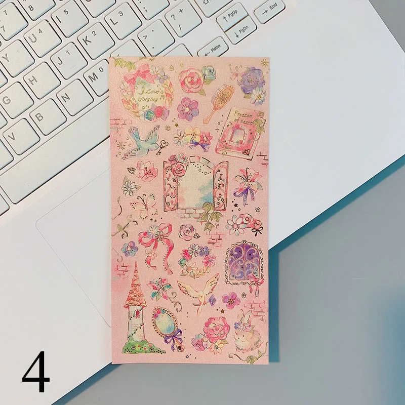 4 1 шт. милые наклейки с бронзированием Kawaii животные канцелярские наклейки Bullet Journal наклейки для Diy декоративные принадлежности для скрапбукинга - Цвет: 4