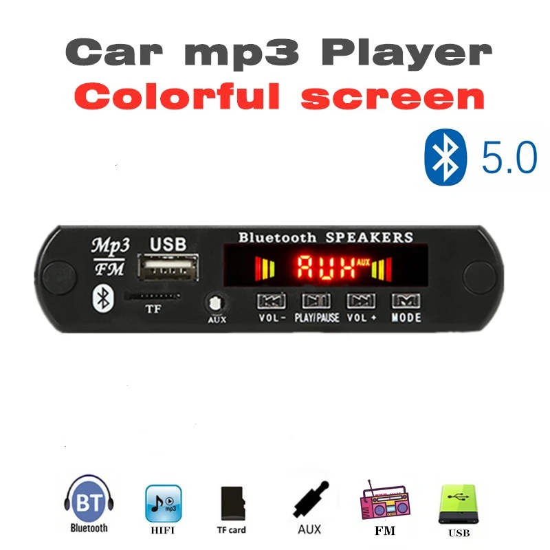 12V Bluetooth5.0 MP3 декодирующая плата модуль Беспроводной в машину с USB туманный