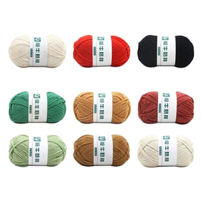 Розничная продажа 36 цветов вязание крючком четыре пряди молочный хлопок 4