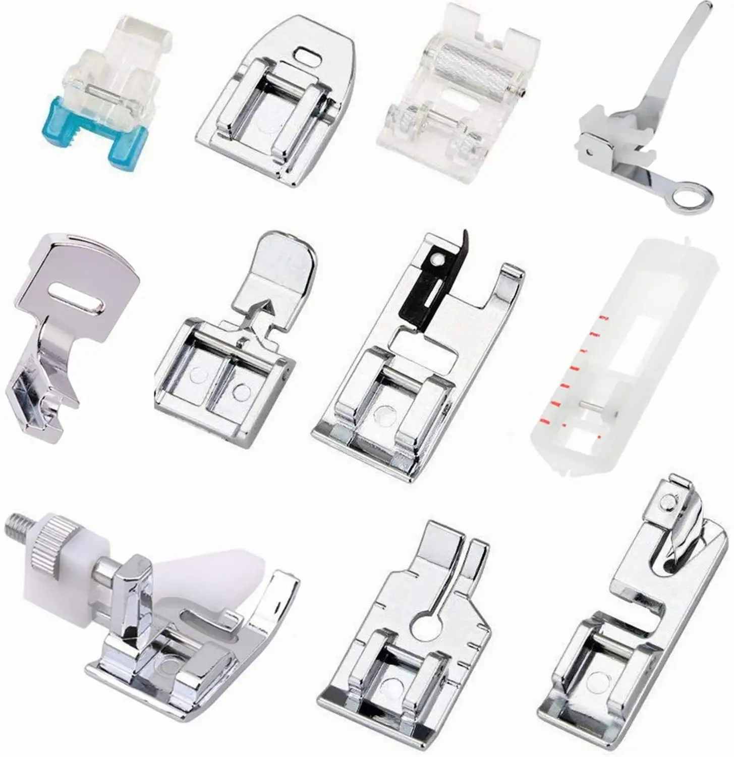 Набор прижимных лапок для бытовых швейных машин Janome Brother Singer 5BB5092 11 шт.|set foot|sewing