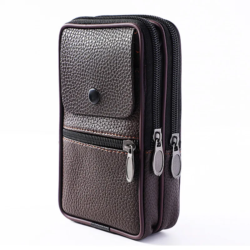 Деловая мужская кожаная поясная сумка для телефона забавная Классическая