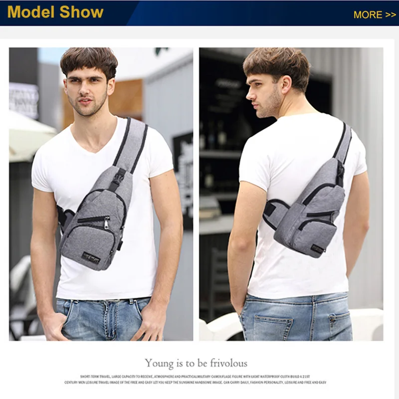 Новая женская тканевая нагрудная сумка KUBUG с usb зарядкой в Корейском стиле