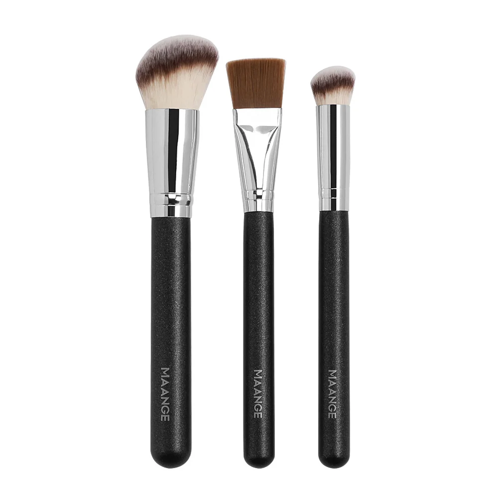 

Professional Handmade 3 Pcs Makeup Brush Sets Soft Bristles Wood Handle Powder Mask Concealer Brushes Pack Beauty Cosmetic Tools