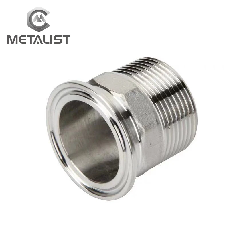 METALIST 1-1/4“ DN32 Stainless Steel SS304 Sanitary Hexagon Male Threaded Ferrule OD 50.5 Pipe Fitting fit for 1.5&quot Tri Clamp |