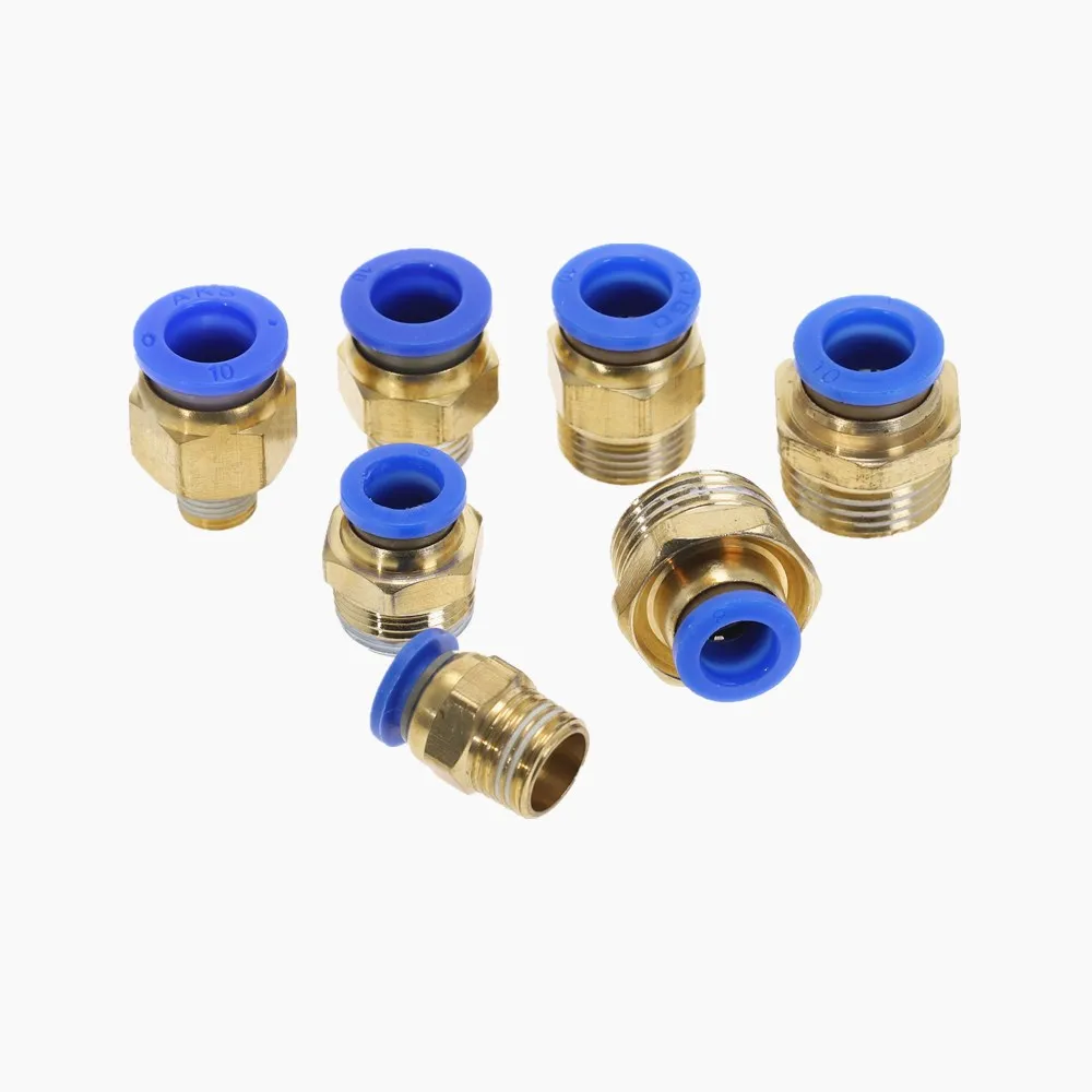 5 шт./лот пневматическая БЫСТРОРАЗЪЕМНАЯ труба быстрая резьба прямой PC4PC6PC8PC10PC12 M5