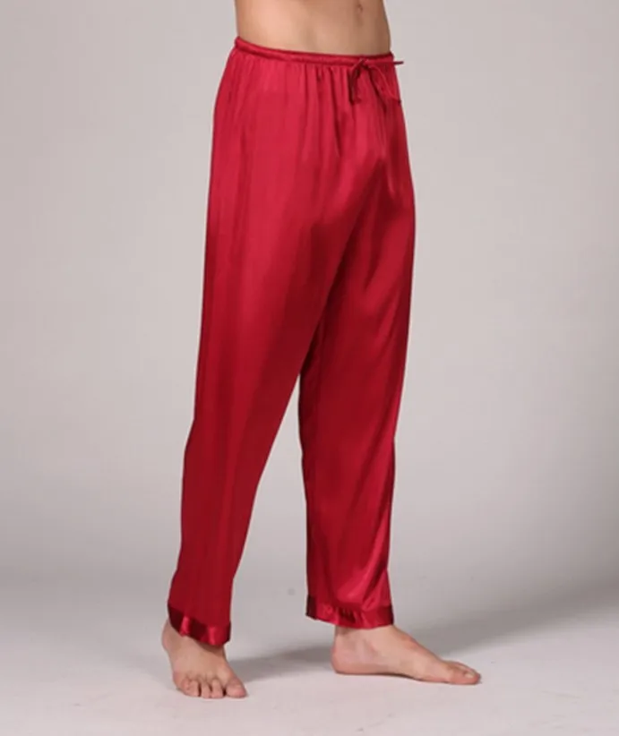 

Mens Silk Satin Pajamas Pyjamas Pants Lounge Pants Sleep Bottoms Free Shipping M L XL 2XL 3XL Plus