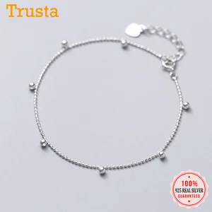 Trustdavis подлинный 100% Стерлинговое Серебро 925 пробы Гладкий женский браслет-цепочка 16,5 см ювелирные изделия для свадьбы DS1893