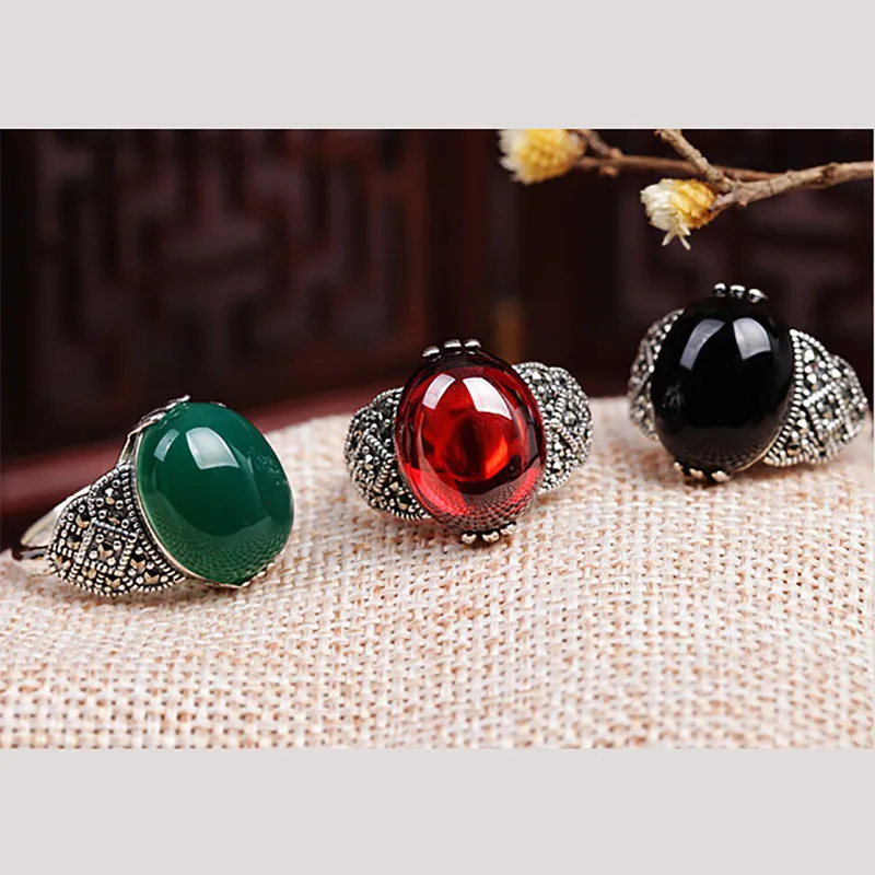 Bague Ringen, новое созданное Гранатовое 925 пробы Серебряное кольцо, регулируемое для женщин, свадебное кольцо из красного драгоценного камня, подарок