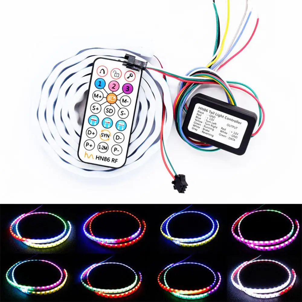 Акция! 1 2 м 5 Автомобильный светодиодный RGB задний фонарь беговая дорожка цветной