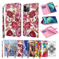 leather flip phone case for iphone 11 pro max 12 mini xr x xs se 2020 6s 7 8 plus coque folding bracket wallet shockproof cover