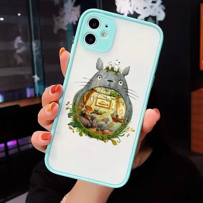 

Totoro Hayao Miyazaki Japan Phone Case matte transparent For iphone 7 8 11 12 plus mini x xs xr pro max cover